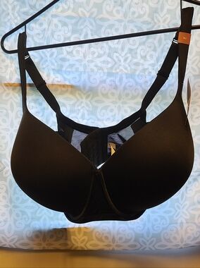 NEW Cacique Womens Lined Underwire Bra Black Boost Balconette 38J
